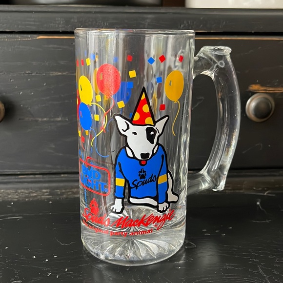 Vintage Glass - Limited Edition Spuds Mackenzie Beer Mug - 1987 - Picture 1 of 3